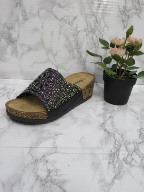 Klapki damskie na koturnie (36-41) BG115 BLACK