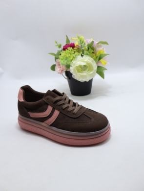 Buty sportowe damskie na płaskim (36-41) 8999 BROWN