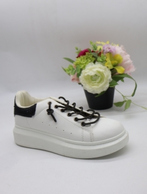 Buty sportowe damskie na płaskim (36-41) 113 WHITE/BLACK