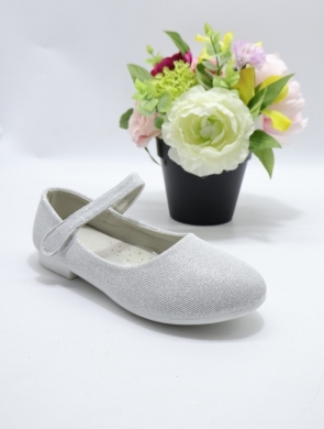 Baleriny dziewczęce (31-36) XY-26 SILVER/WHITE