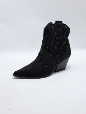 Botki damskie na obcasie (36-41) 9676A BLACK