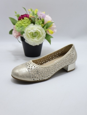Czółenki damskie na obcasie (36-41) J-239 GOLD