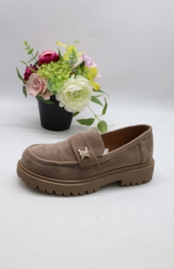 Mokasyny damskie na płaskim (36-41) LP0905 KHAKI/MIC