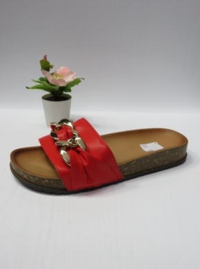 Klapki damskie na płaskim (36-41) DM-39 RED