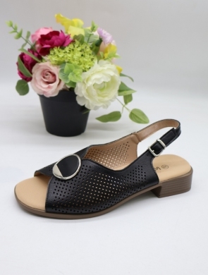 Sandały damskie na płaskim (36-41) 6883 BLACK