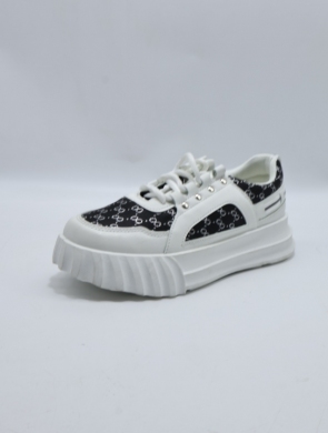 Buty sportowe damskie na płaskim (36-41) VL169 WH/BL
