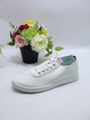 Buty sportowe damskie na płaskim (36-41) 8958-5 WH/PINK