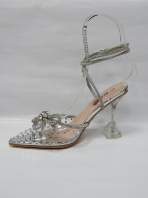 Sandały damskie na szpilce (36-41) 3982 SILVER