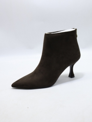 Botki damskie na szpilce (36-41) G22 BROWN