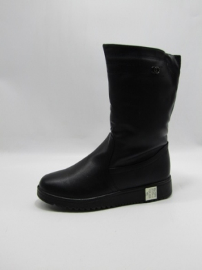 Kozaki damskie ocieplane na płaskim (37-42) W63 BLACK