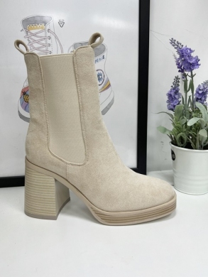 Botki damskie ocieplane na obcasie (36-41) 8600 BEIGE