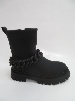 Botki damskie jesienne na płaskim (36-41) 7796 BLACK