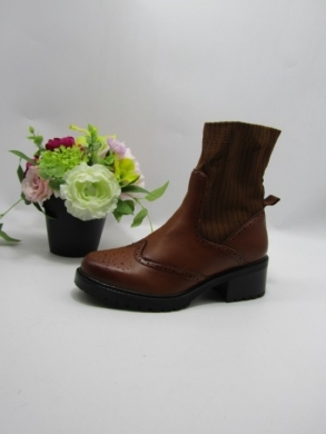 Botki damskie na obcasie (36-41) 1350 BROWN