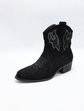Botki damskie na obcasie (36-41) D8210 BLACK