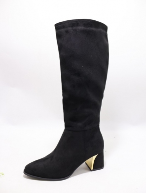 Kozaki damskie na obcasie (36-41) 3759 BLACK