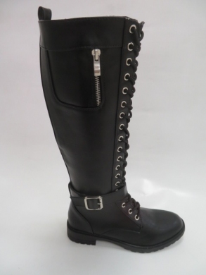 Kozaki damskie jesienne na płaskim (36-41) XLT-0650-7A BLACK