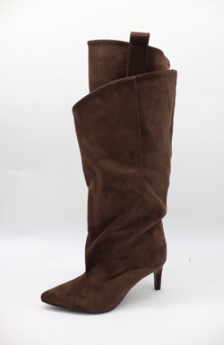 Kozaki damskie ocieplane na szpilce (36-41) CS-009 BROWN