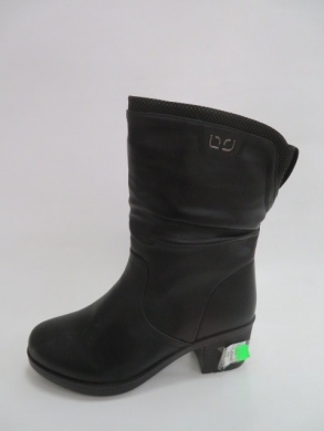 Kozaki damskie ocieplane na obcasie (36-41) Z2-7 BLACK