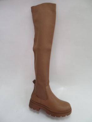 Kozaki damskie jesienne na płaskim (36-41) JW142 CAMEL
