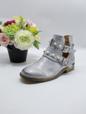 Botki damskie na płaskim (36-41) F5900 SILVER