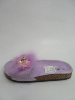 Klapki damskie z futerkiem (36-41) FRS-15 PURPLE