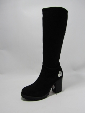 Kozaki damskie na obcasie (36-41) E4835 BLACK