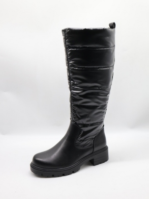 Kozaki damskie ocieplane na płaskim (36-41) H2249A BLACK