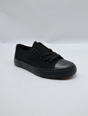 Trampki damskie na płaskim (36-41) 7-B16B ALLBLACK