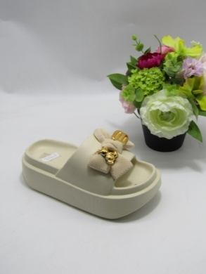 Klapki damskie na płaskim (36-41) 1901 BEIGE