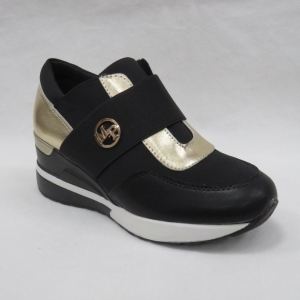 Buty sportowe damskie na koturnie (36-41) HS150-1 BLACK/GOLD