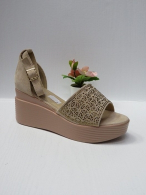 Sandały damskie na koturnie (36-41) B-9054 BEIGE