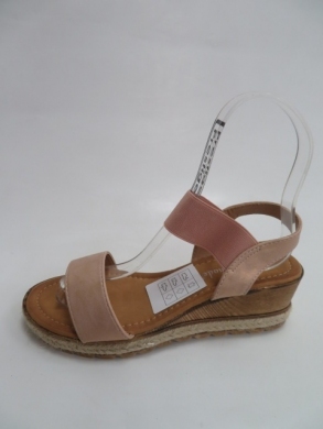 Sandały damskie na koturnie (36-41) 1539 PINK
