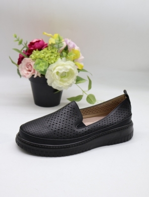 Półbuty damskie na płaskim (36-41) 26007-1 BLACK