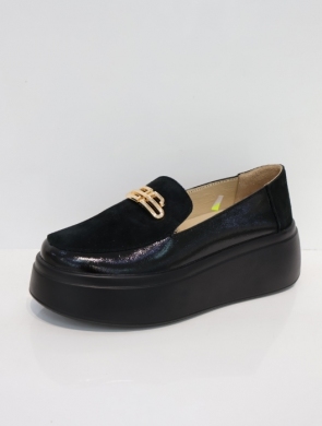 Półbuty damskie na płaskim (36-41) GD-LX1073F BLACK