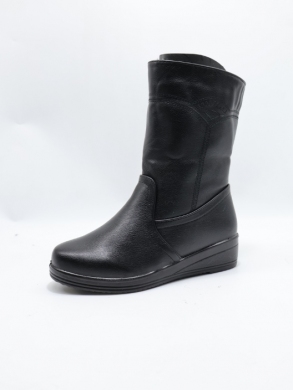 Botki damskie ocieplane na płaskim (37-42) 2200 BLACK