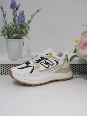 Buty sportowe damskie na płaskim (36-41) 88-133 BEIGE