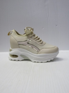 Buty sportowe damskie na koturnie (36-41) AB-123 BEIGE
