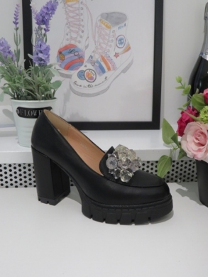 Półbuty damskie na obcasie (36-41) 6192 BLACK