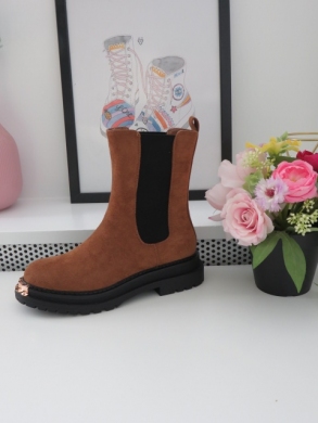 Botki damskie na płaskim (36-41) RXJ218 CAMEL