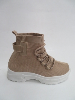 Sneakersy damskie wysokie (36-41) F44 BEIGE