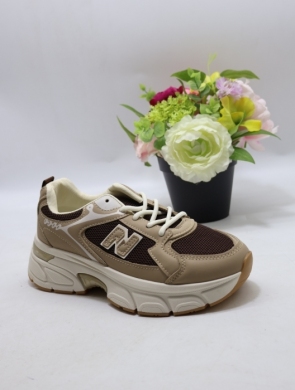 Buty sportowe damskie na płaskim (36-41) CC157 KHAKI
