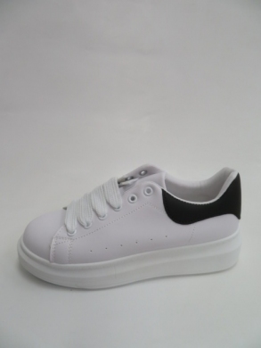 Buty sportowe damskie na płaskim (36-41) 623-2 WHITE/BLACK