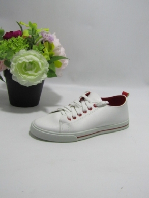 Trampki damskie na płaskim (36-41) 3002 WH/RED