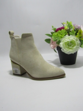 Botki damskie na obcasie (36-41) 168-510 BEIGE
