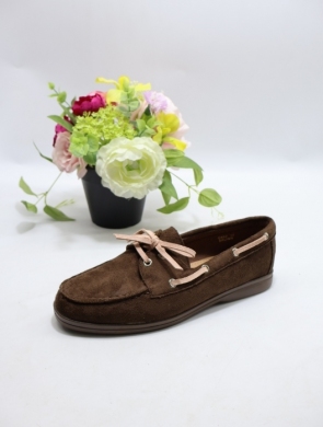 Mokasyny damskie na płaskim (36-41) G482 BROWN