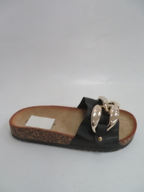 Klapki damskie na płaskim (36-41) F-38 BLACK