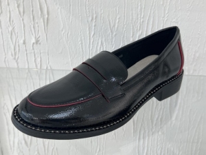 Mokasyny damskie na płaskim (36-41) GD-FL713 BLACK/RED