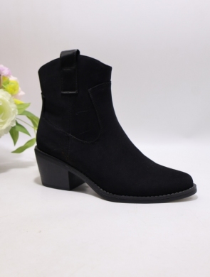 Botki damskie ocieplane na obcasie (36-41) C827 BLACK