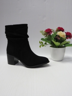 Botki damskie ocieplane na obcasie (36-41) F6303 BLACK