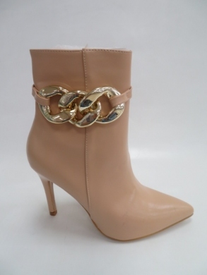 Botki damskie letnie na szpilce (36-41) LEE079 APRICOT